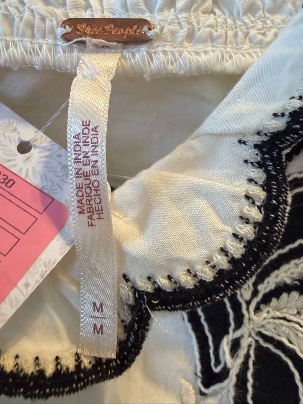 Free People Marin Short Set is crafted from ivory cotton with Black Embroidered - Picture 10 of 13